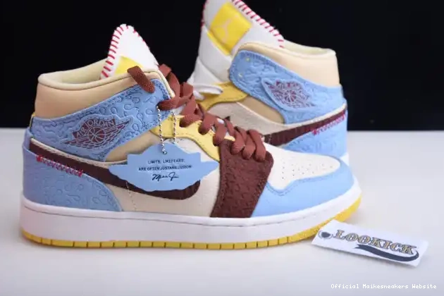 Official Maikesneakers x SE Fearless Air Jordan Rouge 1 Maison Mid CU2803-200 Chateau 0519